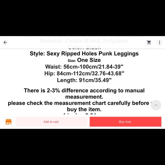 2/$20 Ripped Knee Leggings - Picture 5 of 5